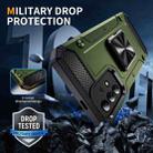 For Samsung Galaxy A13 5G Shockproof Metal Holder Phone Case(Olive Green) - 2