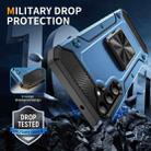 For Samsung Galaxy A14 4G Shockproof Metal Holder Phone Case(Navy Blue) - 2