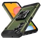 For Samsung Galaxy A14 5G Shockproof Metal Holder Phone Case(Olive Green) - 1