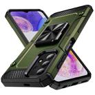 For Samsung Galaxy A23 Shockproof Metal Holder Phone Case(Olive Green) - 1