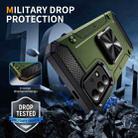 For Samsung Galaxy A23 Shockproof Metal Holder Phone Case(Olive Green) - 2