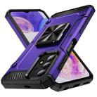 For Samsung Galaxy A23 Shockproof Metal Holder Phone Case(Purple) - 1