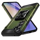 For Samsung Galaxy A54 Shockproof Metal Holder Phone Case(Olive Green) - 1