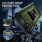 For Samsung Galaxy A54 Shockproof Metal Holder Phone Case(Olive Green) - 2