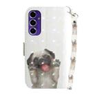 For Samsung Galaxy A16 5G 3D Colored Horizontal Flip Leather Phone Case(Pug) - 3