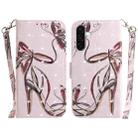 For Samsung Galaxy A36 5G / A56 5G 3D Colored Horizontal Flip Leather Phone Case(Butterfly High-heeled) - 1