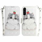 For Samsung Galaxy A36 5G / A56 5G 3D Colored Horizontal Flip Leather Phone Case(Cute Cat) - 1