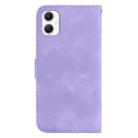 For Samsung Galaxy A06 4G Seven-shaped Embossed Leather Phone Case(Purple) - 3
