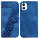For Samsung Galaxy A06 4G Seven-shaped Embossed Leather Phone Case(Blue) - 1