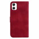 For Samsung Galaxy A06 4G Seven-shaped Embossed Leather Phone Case(Red) - 3