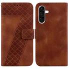For Samsung Galaxy A36 5G / A56 5G Seven-shaped Embossed Leather Phone Case(Brown) - 1