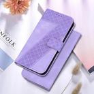 For Samsung Galaxy A25 5G / A25e JP Edition Seven-shaped Embossed Leather Phone Case(Purple) - 2