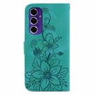 For Samsung Galaxy A16 5G Lily Embossed Leather Phone Case(Green) - 3