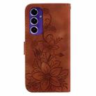 For Samsung Galaxy A16 5G Lily Embossed Leather Phone Case(Brown) - 3