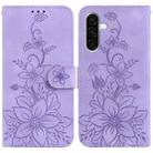For Samsung Galaxy A26 5G Lily Embossed Leather Phone Case(Purple) - 1