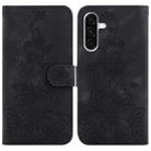 For Samsung Galaxy A26 5G Lily Embossed Leather Phone Case(Black) - 1