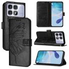 For Redmi K70 Ultra 5G Global Embossed Butterfly Leather Phone Case(Black) - 1