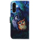For Samsung Galaxy A26 5G Coloured Drawing Flip Leather Phone Case(Oil Painting Owl) - 3