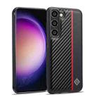 For Samsung Galaxy S25+ 5G LC.IMEEKE 3 in 1 Carbon Fiber Texture Shockproof Phone Case(Black) - 1