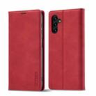 For Samsung Galaxy S24 FE 5G LC.IMEEKE Strong Magnetism Microfiber Leather Phone Case(Red) - 2