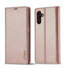 For Samsung Galaxy S24 FE 5G LC.IMEEKE Strong Magnetism Microfiber Leather Phone Case(Rose Gold) - 2