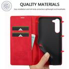 For Samsung Galaxy S25 5G LC.IMEEKE Strong Magnetism Microfiber Leather Phone Case(Red) - 3