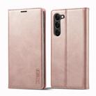 For Samsung Galaxy S25 5G LC.IMEEKE Strong Magnetism Microfiber Leather Phone Case(Rose Gold) - 2