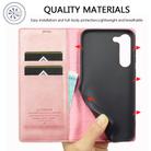 For Samsung Galaxy S25 5G LC.IMEEKE Strong Magnetism Microfiber Leather Phone Case(Rose Gold) - 3
