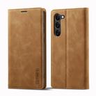 For Samsung Galaxy S25 5G LC.IMEEKE Strong Magnetism Microfiber Leather Phone Case(Brown) - 2