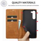 For Samsung Galaxy S25 5G LC.IMEEKE Strong Magnetism Microfiber Leather Phone Case(Brown) - 3