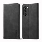 For Samsung Galaxy S25+ 5G LC.IMEEKE Strong Magnetism Microfiber Leather Phone Case(Black) - 2