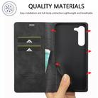 For Samsung Galaxy S25+ 5G LC.IMEEKE Strong Magnetism Microfiber Leather Phone Case(Black) - 3