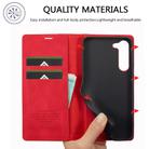 For Samsung Galaxy S25+ 5G LC.IMEEKE Strong Magnetism Microfiber Leather Phone Case(Red) - 3