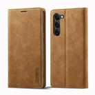 For Samsung Galaxy S25+ 5G LC.IMEEKE Strong Magnetism Microfiber Leather Phone Case(Brown) - 2