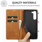 For Samsung Galaxy S25+ 5G LC.IMEEKE Strong Magnetism Microfiber Leather Phone Case(Brown) - 3