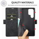 For Samsung Galaxy S25 Ultra 5G LC.IMEEKE Strong Magnetism Microfiber Leather Phone Case(Black) - 3