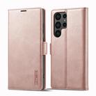 For Samsung Galaxy S25 Ultra 5G LC.IMEEKE Strong Magnetism Microfiber Leather Phone Case(Rose Gold) - 2