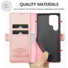 For Samsung Galaxy S25 Ultra 5G LC.IMEEKE Strong Magnetism Microfiber Leather Phone Case(Rose Gold) - 3