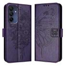 For Samsung Galaxy A16 5G Embossed Butterfly Leather Phone Case(Dark Purple) - 3