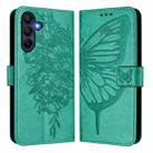 For Samsung Galaxy A26 5G Global Embossed Butterfly Leather Phone Case(Green) - 2