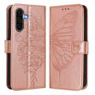 For Samsung Galaxy A56 5G Global Embossed Butterfly Leather Phone Case(Rose Gold) - 2