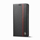 For Samsung Galaxy S25+ 5G LC.IMEEKE Carbon Fiber Leather Phone Case(Vertical Black) - 3