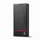 For Samsung Galaxy S25+ 5G LC.IMEEKE Carbon Fiber Leather Phone Case(Horizontal Black) - 3