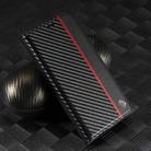 For Samsung Galaxy S25 5G LC.IMEEKE Carbon Fiber Leather Phone Case(Vertical Black) - 2