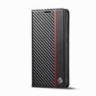 For Samsung Galaxy S25 5G LC.IMEEKE Carbon Fiber Leather Phone Case(Vertical Black) - 3