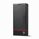 For Samsung Galaxy S25 5G LC.IMEEKE Carbon Fiber Leather Phone Case(Horizontal Black) - 3