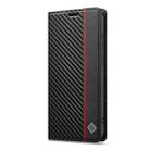 For Samsung Galaxy S25 Edge 5G LC.IMEEKE Carbon Fiber Leather Phone Case(Vertical Black) - 2