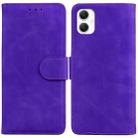 For Samsung Galaxy A06 4G Skin Feel Pure Color Flip Leather Phone Case(Purple) - 1