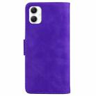 For Samsung Galaxy A06 4G Skin Feel Pure Color Flip Leather Phone Case(Purple) - 3