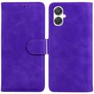 For Samsung Galaxy A25 5G / A25e JP Edition Skin Feel Pure Color Flip Leather Phone Case(Purple) - 1